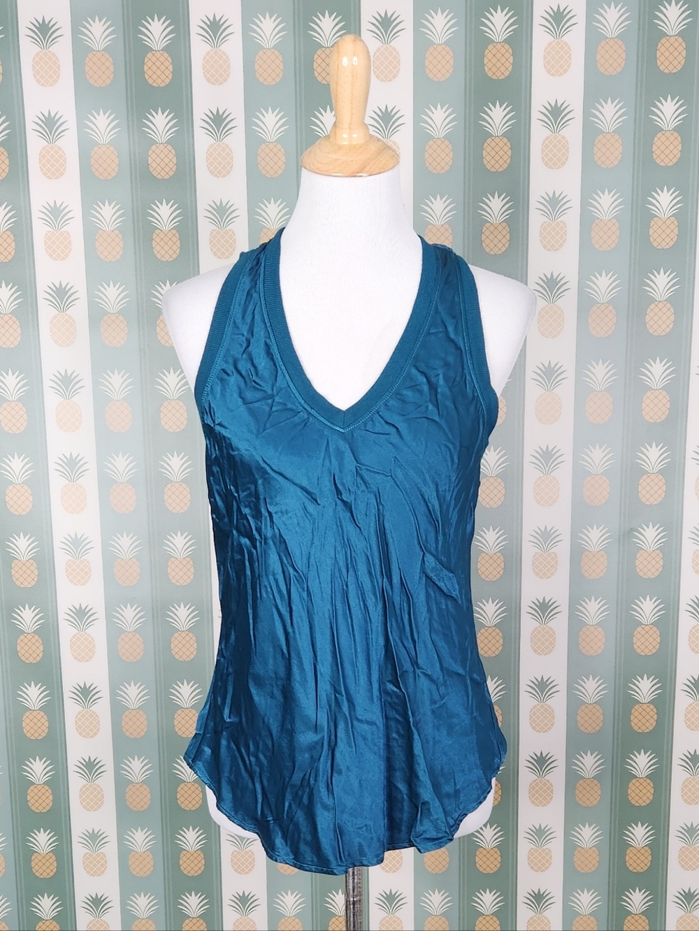 LAMade Teal Silky Racerback Tank Top